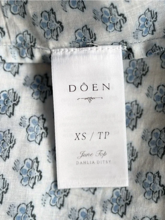 DÔEN June Top Dahlia Ditsy Print NWOT Organic Cotton XS - Picture 11 of 11